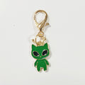 Gold Tone Green Alien and Alien Cat Lobster-Clasp Charms in Ten Designs view 12