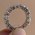Mixed-Cut Clear Stone Full-Eternity Band Ring In Silver Tone view 3