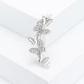 Vertical Double Butterfly Brooch With Pearl Ends in Two Finishes view 7