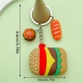 Food Charm Keychains Featuring Burger Across 5 Pictured Variations view 8