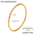 Bow Ring And Smooth Click Bangle Set Gold Or Steel Tone view 11