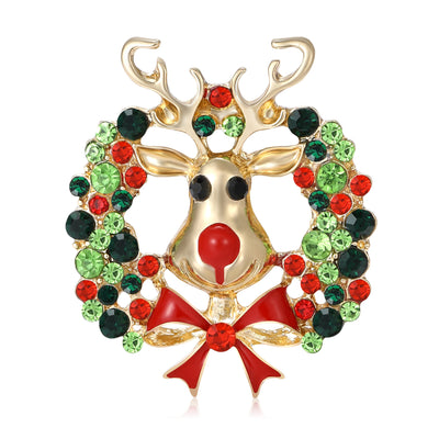 Multicolor Deer Brooch front view on a plain background