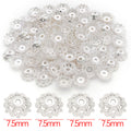 Six Pattern Metal Bead Caps in Three Finishes Jewelry Findings view 9