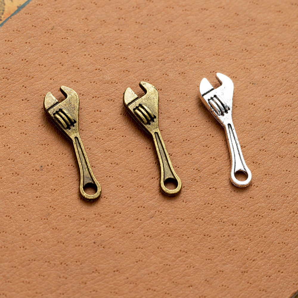 24×7mm Mini Wrench Alloy Keychain Charm