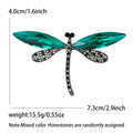 Crystal Wing Dragonfly Brooch Blue Champagne Green Styles view 8