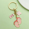 Baby Shower Charm Keychains Featuring Pink Outfit Set Across 14 Pictured Variations view 4