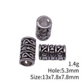 Raised Swirl Tube Large Hole Bead Metal Jewelry Making Component view 3