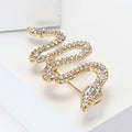 Rhinestone Snake Serpentine Brooch Silver Gold Blue Green view 3
