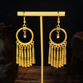 Fifty-Eight Gold Tone Ethnic Fringe and Tassel Earrings view 7