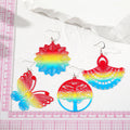 Silver Tone Rainbow Openwork Metal Hook Earrings in Eight Designs view 5
