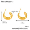 F1118 GoldSmallRoundedHoop