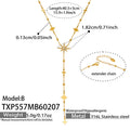 Star and Crystal Y Necklace Bracelet Collection in Gold or Silver view 9