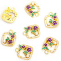 Tiny Floral Teacup Enamel Metal Charms, 10 Designs view 12