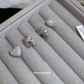 Silver Pavé Heart Ear Cuffs Fashion Jewelry Accessory view 4