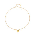 Gold Heart Pendant Necklace With Mixed Zircon Stones view 5