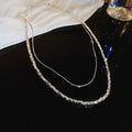 Silver Pearl Chip Bead Necklaces Heart Pendant Three Styles view 6