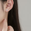 Silver Tone Crystal Butterfly Stud Earrings Jewelry view 4