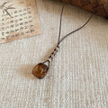 Brown Cord Pendant Necklaces in Six Natural Shapes view 7
