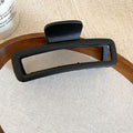 Matte Black Rectangular Open Acrylic Claw Hair Clip view 6