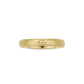 Matte Gold Tone Closed Band Ring With Tiny Starburst Crystal view 5