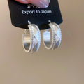 Faceted Wide Hoop Earrings In Two Metal Tones Jewelry Design view 7