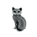 Black Gold Tone Cat Two Designs Metal Brooch Pin for Jackets and Lapels view 6