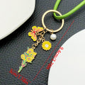 Butterfly and Flower Bouquet Enamel Keychains, 4 Colors view 6