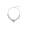 Rhinestone Leaf Flower Necklace Earring Set Three Colors view 5