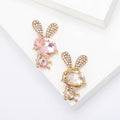 Crystal Bunny Brooch With Polished Metal And Sculpted Decorative Details view 1