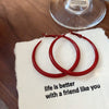 Large Red Hoops
