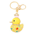 Crowned Duck Resin Keychain Multicolor Rhinestones Two Colors view 5