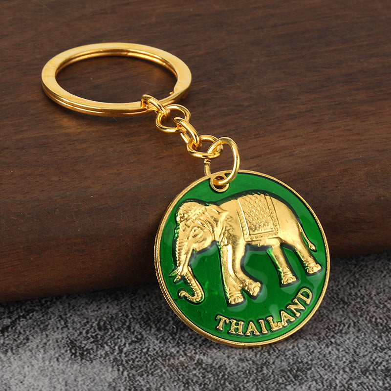 3D Elephant Zinc Alloy Car Keychain Gift Pendant