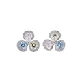 Crystal Flower Stud Earrings in Four Color Options view 5