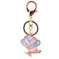 Rhinestone Rose Keychain With Lobster Clasp, 6 Color Options view 5