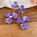 Colorful Enamel Flower Drop Stud Earrings Fashion Jewelry view 8