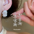 Silver Pearl Flower Necklaces And Floral Earring Pieces view 4