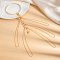 Gold and Silver Butterfly Chain Tassel Upper Arm Cuffs view 4
