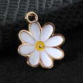Enamel Alloy Daisy Flower Charm Pendant Seven Colors view 4