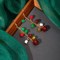 Christmas Bell Bead and Chain Tassel Hook Earrings view 4