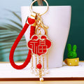 Mixed Jeweled Red Envelope and Fortune Lock Keychains in Six Configurations view 10