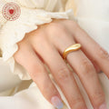 Open Dome Teardrop Statement Ring Gold Or Steel Tone view 3
