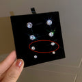 Magnetic Round Crystal Ear Cuffs Four Colors Polished Metal Jewelry view 7