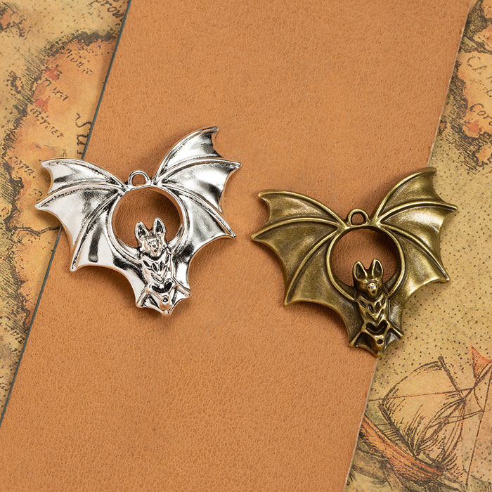 Vintage Alloy Bat Charm Pendant 48x40mm
