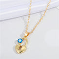 Gold Tone Blue Evil Eye Pendant Necklaces in Ten Symbolic Designs view 4