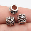 10x10x8.8mm 2g Multicolor Zinc Alloy Embossed Scroll Pattern Large Hole Beads for DIY Jewelry Making
