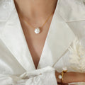 Irregular Baroque Pearl Pendant Necklace Gold Or Steel Chain view 1