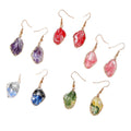 Wire Wrapped Irregular Gradient Resin Drop Earrings 5 Colors view 5