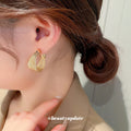 Wide Crystal Hoop Earrings in Gold and Silver Tone view 2