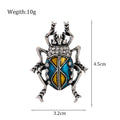 Black Silver Tone Beetle Two Designs Metal Brooch Pin view 2