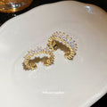 Gold Baguette Cubic Zirconia Open Cuff Rings Two Piece view 4
